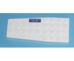 Wedge, Plate 4 x 9 without Stud Notches with Blue Target Screen Pattern Model Right Side (Sticker) - Set 7676