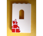 Panel 1 x 4 x 5 with Window with Red Bricks Pattern Bottom Left (Sticker) - Set 6242