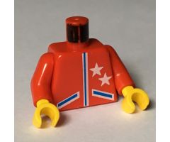 Torso Race Two Stars Jacket Pattern with Blue Lines / Red Arms / Yellow Hands