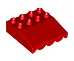 Duplo, Building Roof Sloped 33 4 x 4 with Awning Overhang