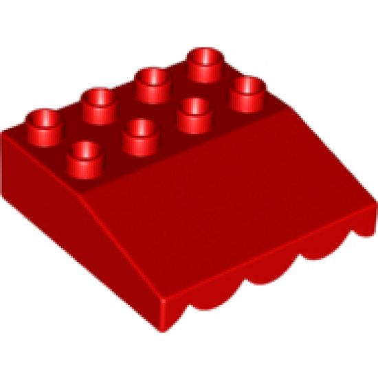 Duplo, Building Roof Sloped 33 4 x 4 with Awning Overhang