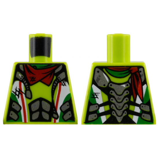 Torso World Racers - White and Silver Overalls, Red Bandana Pattern