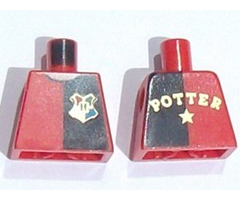 Torso Harry Potter Tournament Black Half-Panel, 'POTTER' on Back Pattern