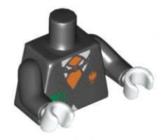 Torso Agents Villain Suit with Orange Tie and Cash in Pocket, Dollar Sign on Back Pattern / Black Arms / White Hands