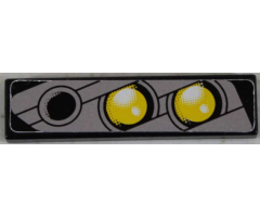 Tile 1 x 4 with Double Yellow Headlight Right Pattern (Sticker) - Set 8458