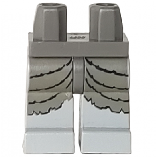 Hips and Light Gray Legs with Studios Dark Gray Mummy Wrapping Pattern