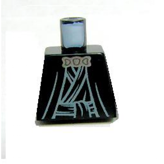 Torso SW Layered Shirt, Robe Tie, Silver Neck Clasp Pattern