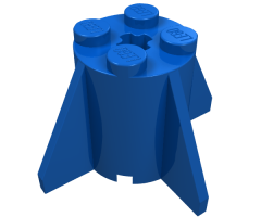 Brick, Round 2 x 2 x 2 with Fins