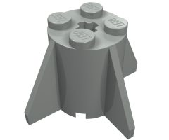 Brick, Round 2 x 2 x 2 with Fins