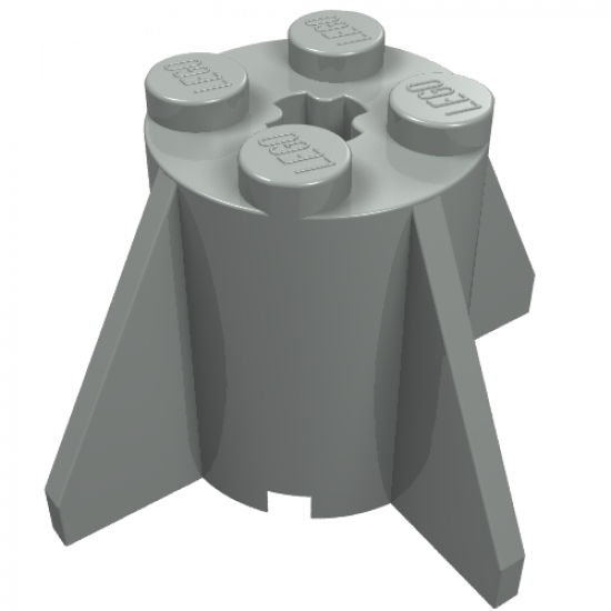 Brick, Round 2 x 2 x 2 with Fins