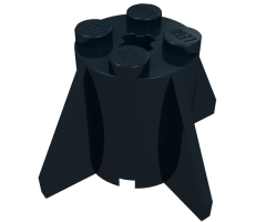 Brick, Round 2 x 2 x 2 with Fins