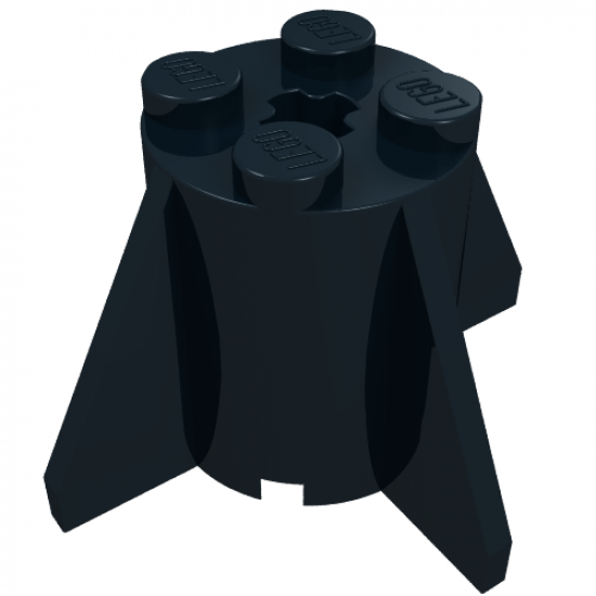 Brick, Round 2 x 2 x 2 with Fins