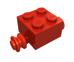 Wheel Brick, Modified 2 x 2 with Wheels Red for Single Tire