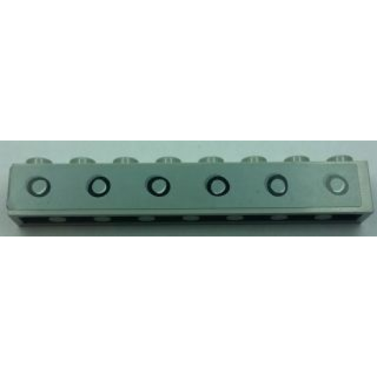 Brick 1 x 8 with 6 Portholes Pattern (Sticker) - Set 4981