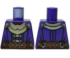 Torso LotR Armor with Silver Chest Plate, Buckles, and Belt Pattern