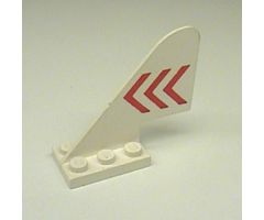 Tail with Rounded Top, 3 Red Arrows Pattern