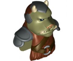 Minifigure, Head, Modified SW Gamorrean with Armor and Belt Pattern