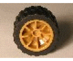 Wheel & Tire Assembly 18mm D. x 14mm Spoked with Black Tire 24 x 14 Shallow Tread (51377 / 30648)