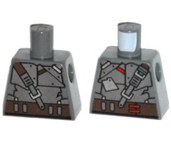 Torso Strapped Armor Plates with Brown Belt with Red Clasps Pattern