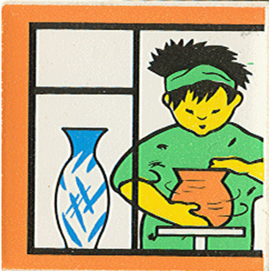 Duplo, Tile 2 x 2 x 1 with Town Mosaic Picture 08 Pattern (Set 9221)