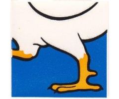 Duplo, Tile 2 x 2 x 1 with Chicken Mosaic Picture 05 Pattern (Set 1014)