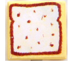 Tile 2 x 2 with Bread / Toast Pattern (Sticker) - Set 3123