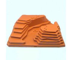 Baseplate, Raised 32 x 42 Canyon Stepped No Studs