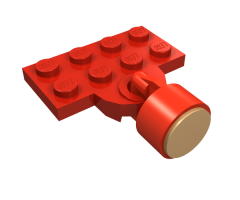 Plate, Modified 2 x 4 with Train Coupler Open for Magnet with Same Color Magnet Coupling, Train - 8mm Cylinder (737a / x547a)