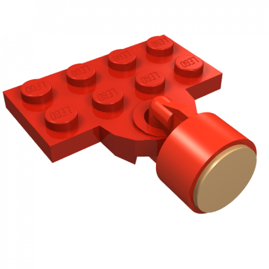 Plate, Modified 2 x 4 with Train Coupler Open for Magnet with Same Color Magnet Coupling, Train - 8mm Cylinder (737a / x547a)