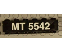Brick 2 x 6 with 'MT 5542' Pattern on Both Sides (Stickers) - Set 5542