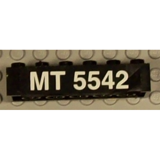 Brick 2 x 6 with 'MT 5542' Pattern on Both Sides (Stickers) - Set 5542
