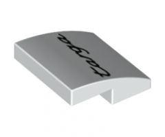 Slope, Curved 2 x 2 with Black 'targa' Pattern