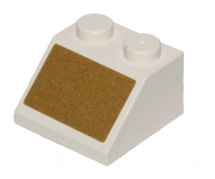 Slope 45 2 x 2 with Gold Rectangle Pattern (Sticker) - Set 70838