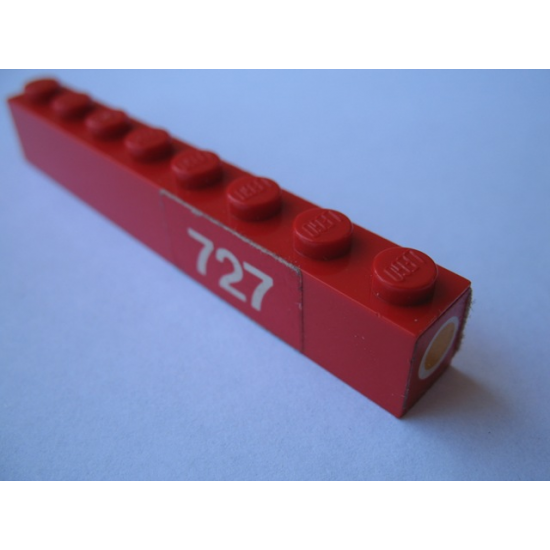 Brick 1 x 8 with Headlight and '727' Pattern Right (Stickers) - Set 727