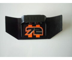 Technic, Panel Car Spoiler 3 x 8 with Three Holes and '72' on Orange Background on Inside Pattern (Sticker) - Set 8496