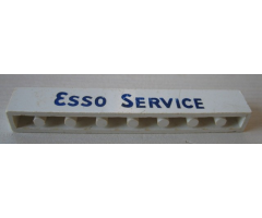 Brick 1 x 8 with Blue 'ESSO SERVICE' Short Pattern