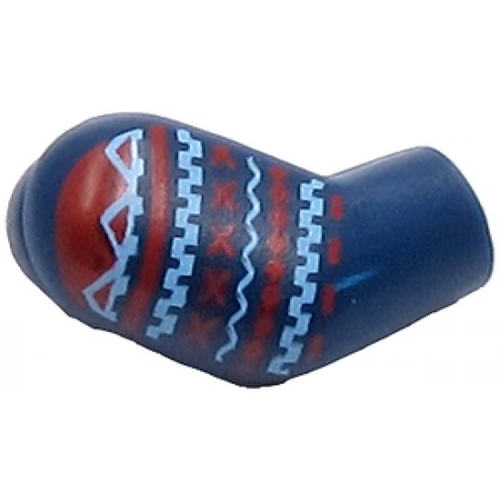 Arm, Right with Medium Blue and Red Lines Pattern
