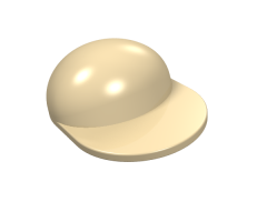 Minifigure, Headgear Cap - Long Flat Bill