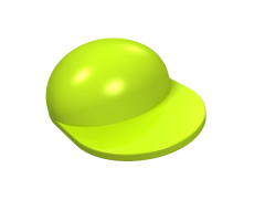 Minifigure, Headgear Cap - Long Flat Bill