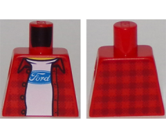 Torso Plaid Flannel Shirt over T-Shirt with Ford Logo Pattern