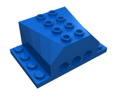 Vehicle Engine Block 4 x 6 x 2 with Wedge Cutouts and Technic Holes