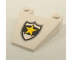 Wedge 4 x 4 Taper with Police Yellow Star Badge Pattern