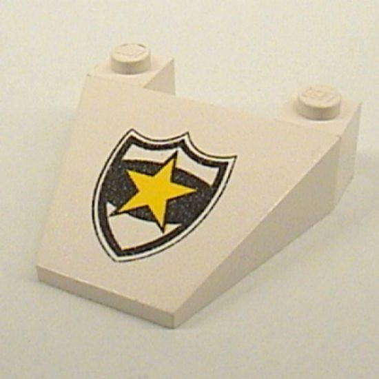 Wedge 4 x 4 Taper with Police Yellow Star Badge Pattern