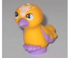 Animal, Air Bird Friends / Elves, Feet Joined with Bright Light Orange Body and Medium Azure Eyes Pattern (Sebastian)