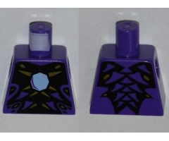 Torso Ninjago Snake with Light Blue Gem and Black and Gold Scales Pattern (Pythor)