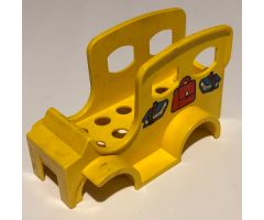 Duplo, Vehicle Car Body School Bus with Books Pattern (fits over Car Base 2 x 6)