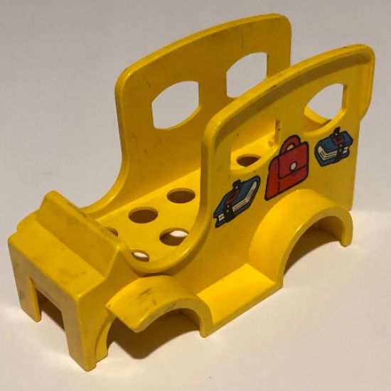 Duplo, Vehicle Car Body School Bus with Books Pattern (fits over Car Base 2 x 6)