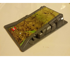 Baseplate, Raised Ramp 9 x 15 x 2 with Rock Shapes on Sides with Legends of Chima Pattern (Sticker) (5002115)