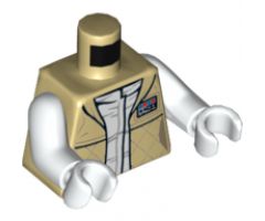 Torso SW Checkered Jacket with White Undershirt with Creases Pattern (Leia) / White Arms / White Hands