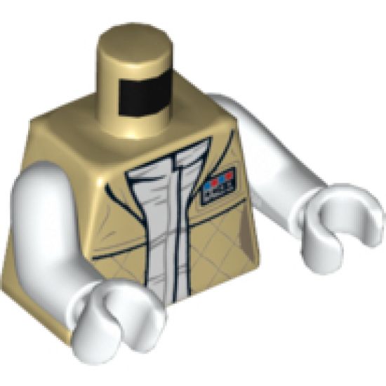 Torso SW Checkered Jacket with White Undershirt with Creases Pattern (Leia) / White Arms / White Hands